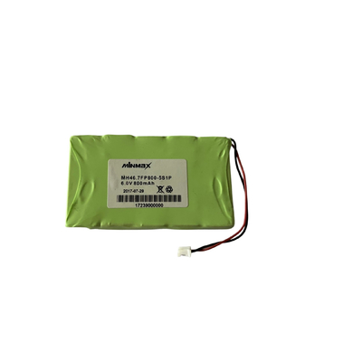 Hoogtemperatuur Ni-Mh batterijpakket 6V 800mAh Charge &amp; Discharge Temperatuur -20°C~+70°C